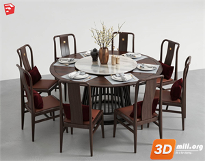 Dining Table Set Skp Files